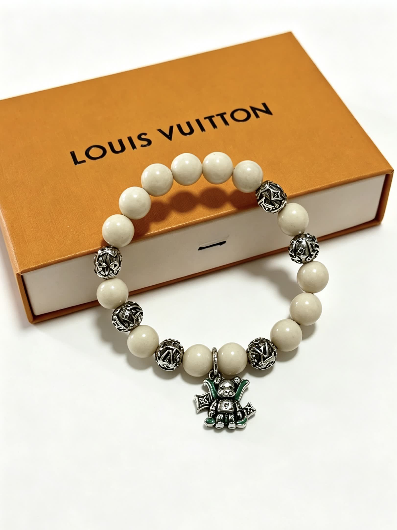 Louis Vuitton Beaded Bracelet with Charm